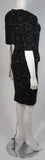 VICKY TIEL Black Beaded Skirt Suit Size 38