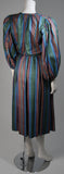 YVES SAINT LAURENT Silk Skirt and Blouse w/ Stripes Size 40