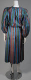 YVES SAINT LAURENT Silk Skirt and Blouse w/ Stripes Size 40
