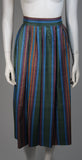YVES SAINT LAURENT Silk Skirt and Blouse w/ Stripes Size 40