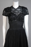 CEIL CHAPMAN Attributed Black Gown Size Small