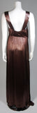 MADAME EME 1920s Brown Silk Gown with Boler Size Small