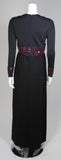 CHESTER WEINBERG Black Gown,  Beaded Waist Size Small