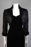 HOWARD GREER 2 pc Velvet Gown, Beaded Bolero Size Small