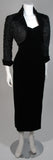 HOWARD GREER 2 pc Velvet Gown, Beaded Bolero Size Small