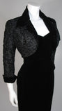 HOWARD GREER 2 pc Velvet Gown, Beaded Bolero Size Small