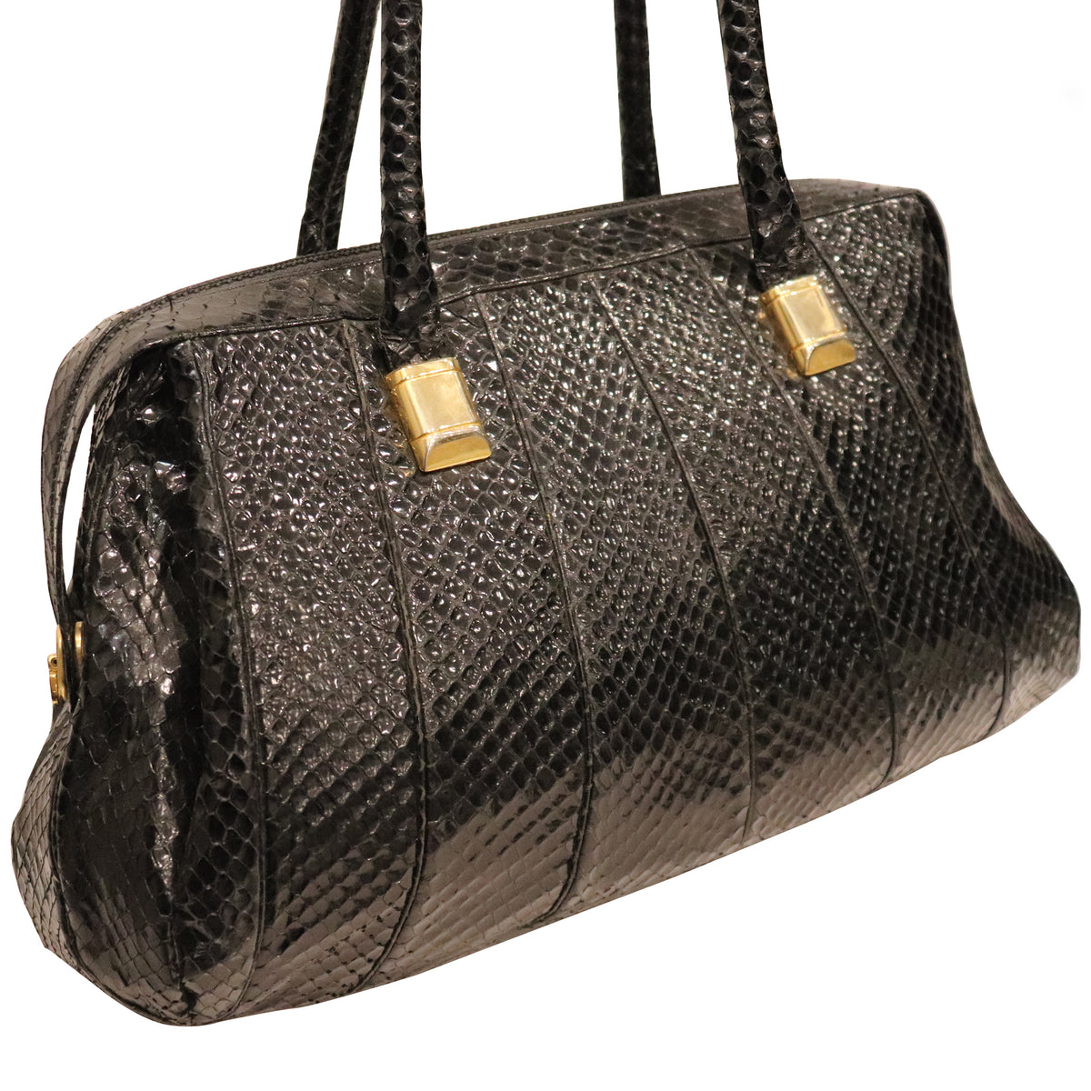 JUDITH LEIBER Snake Skin Handbag With Semi Precious Stones — Vicki's Secret