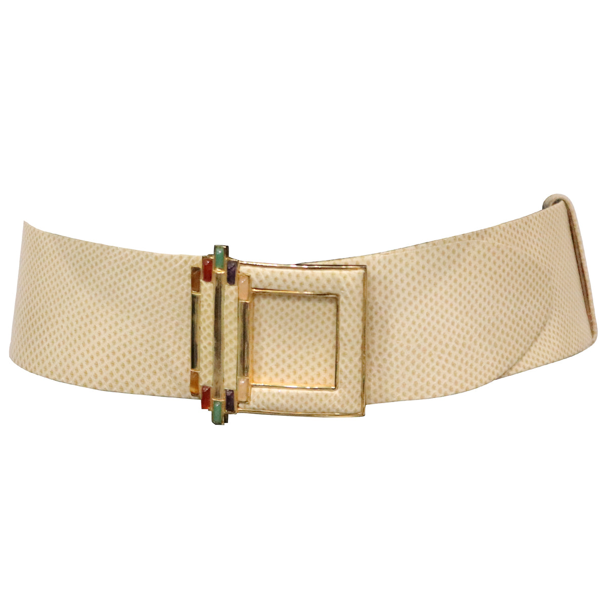 Judith Leiber Cream Belt with Gold Accent. Vintage Stunning JUDITH LEIBER Vintage 1980 main image 3