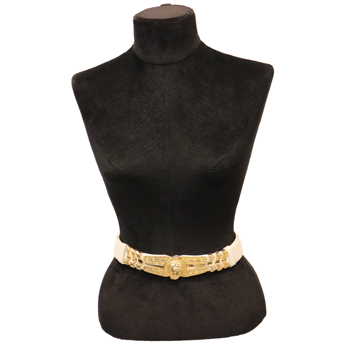 Judith Leiber brown leather lions head belt gold tone. Judith Leiber Vintage Lion main image 3