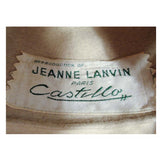 Saks 5th Ave licensed reproduction of a Jeanne Lanvin 1960s Beige Wool Fuzzy Turban Hat