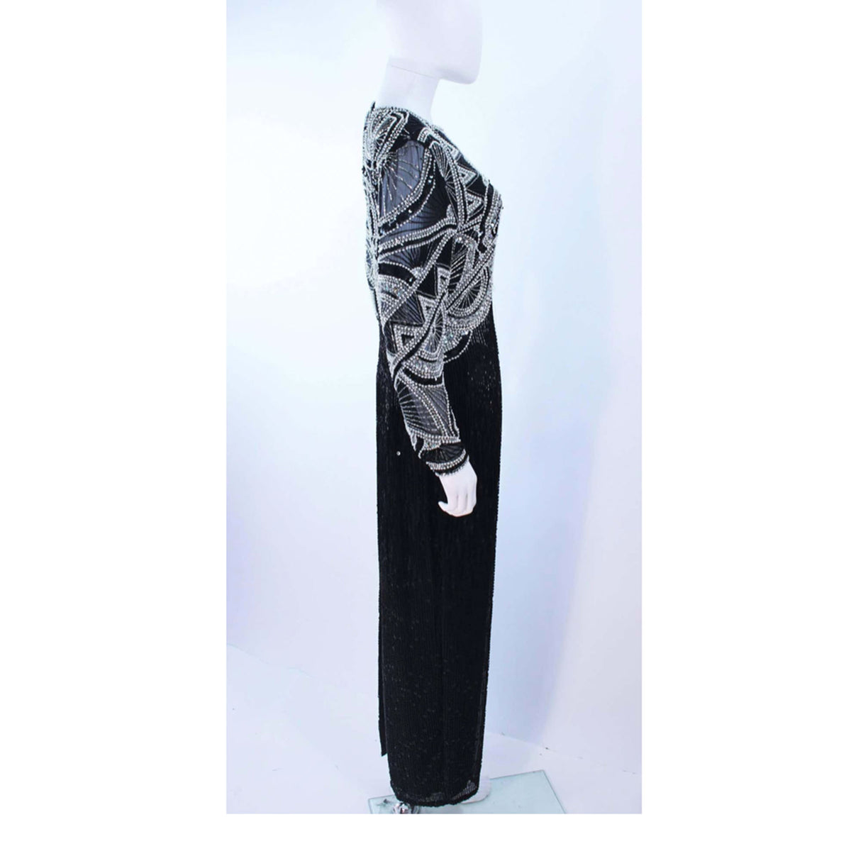 OLEG CASSINI 'Black Tie' Beaded Gown Size 6 OLEG CASSINI 'Black Tie' Beaded Gown Size 6