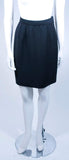 OSCAR DE LA RENTA Couture Embellished Black Wool Skirt Suit