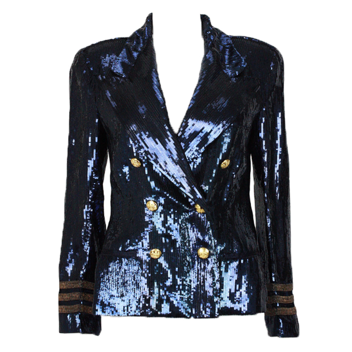 RALPHLAUREN1980sNavySequinDoub