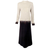 PAULINE TRIGERE Black and Silver Evening Gown
