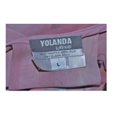 YOLANDA LORENTE Pink Hand Painted Silk Drape Jacket
