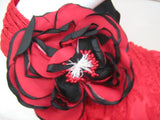 MAGGIE REEVES Red Flamenco Ruched Dress
