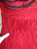 MAGGIE REEVES Red Flamenco Ruched Dress