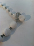 MIRIAM HASKELL White Stone Bead Necklace