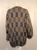 MISSONI Men's 1990s Gray, Navy, Taupe Cardigan, Boyfriend Sweater