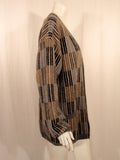 MISSONI Men's 1990s Gray, Navy, Taupe Cardigan, Boyfriend Sweater