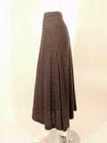 CHANEL Classic Gray Wool Silk Knit Maxi Skirt