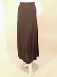 CHANEL Classic Gray Wool Silk Knit Maxi Skirt
