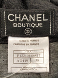 CHANEL Classic Gray Wool Silk Knit Maxi Skirt
