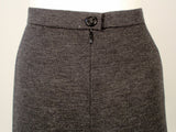 CHANEL Classic Gray Wool Silk Knit Maxi Skirt
