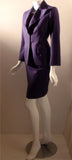 YVES SAINT LAURENT 1990s 3 pc Purple Pinstripe Suit Set