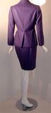 YVES SAINT LAURENT 1990s 3 pc Purple Pinstripe Suit Set
