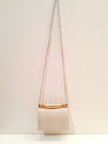 RODO Italy White Snake Skin Clutch and Cross Body Purse