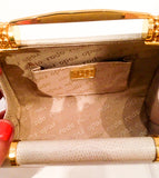 RODO Italy White Snake Skin Clutch and Cross Body Purse