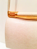 RODO Italy White Snake Skin Clutch and Cross Body Purse