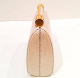 RODO Italy White Snake Skin Clutch and Cross Body Purse