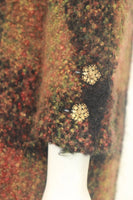 CHANEL HAUTE COUTURE 1960s Black and Multicolored Plaid Boucle Coat