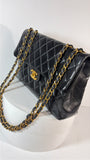 Chanel Women's Jumbo Bag Circa 1996 Vintage Black Lambskin