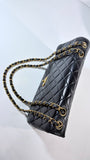 Chanel Women's Jumbo Bag Circa 1996 Vintage Black Lambskin