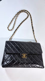 Chanel Women's Jumbo Bag Circa 1996 Vintage Black Lambskin