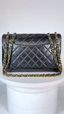 Chanel Women's Jumbo Bag Circa 1996 Vintage Black Lambskin
