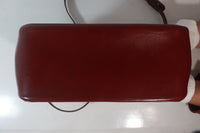 HERMÈS Burgundy Leather Two-Way Crossbody Bag with Adjustable Strap