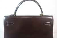 HERMÈS Vintage Brown Leather Kelly 28 Handbag Circa 1964