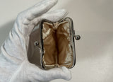 JUDITH LEIBER Gold Snake Quilted Clutch Detachable Strap, Coin Purse, & Mirror