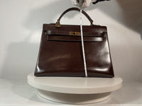 HERMÈS Vintage Brown Leather Kelly 28 Handbag Circa 1964