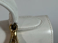 HERMÈS Vintage White/Blanc Kelly 28 Handbag w/ Detachable Strap