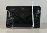 CHANEL Black Leather Quilted Wallet