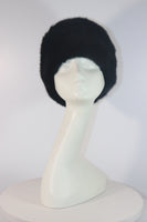 MAD'LEINE Black Mink 1960s Pillbox Hat