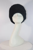 MAD'LEINE Black Mink 1960s Pillbox Hat