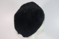 MAD'LEINE Black Mink 1960s Pillbox Hat