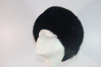 MAD'LEINE Black Mink 1960s Pillbox Hat