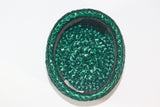 GIVENCHY 1960 Custom, Emerald Green Straw Pillbox Hat